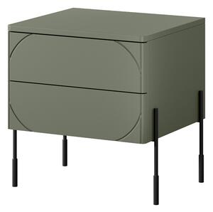Noční stolek Sonatia 45 cm - olivová