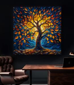 Obraz na plátně - Strom života Šupináč FeelHappy.cz Velikost obrazu: 40 x 40 cm