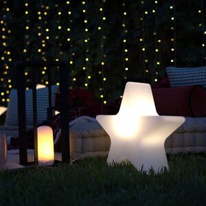Vánoční stojací lampa bílá 60 cm včetně dobíjecího RGBW LED - Nova