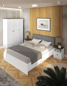 Dvojlůžková postel BRIANA 140x200 - bílá