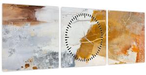 Obraz - Abstrakce (s hodinami) (90x30 cm)