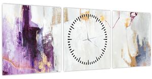 Obraz - Abstrakce (s hodinami) (90x30 cm)