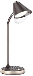 IMMAX LED stolní lampička FINCH hnědá + zlaté prvky 08971L