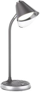IMMAX LED stolní lampička FINCH šedá + stříbrné prvky 08972L