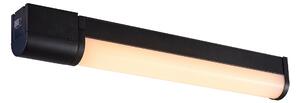 Nordlux 2310201003 Malaika 49, nástěnné svítidlo nad zrcadlo s vypínačem a zásuvkou LED 6W 3000K, černá, délka 49,4cm, IP44