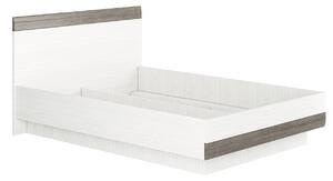 Dvojlůžková postel ILKO 140x200 - bílá borovice / new grey