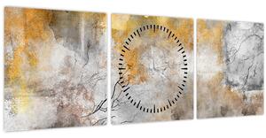 Obraz - Abstrakce (s hodinami) (90x30 cm)