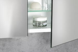 Bruckner NEON koupelnová galerka, oboustranné zrcadlo, 600x665mm, bílá