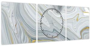 Obraz - Abstrakce (s hodinami) (90x30 cm)