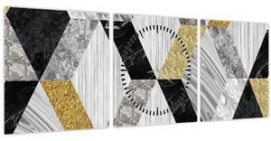 Obraz - Texturovaný dekor (s hodinami) (90x30 cm)