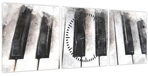 Obraz - Piano, aquarel (s hodinami) (90x30 cm)