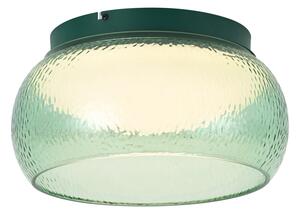 Art Deco Stropní svítidlo zelené se sklem vč. LED 3-krokové stmívatelné - Thimble
