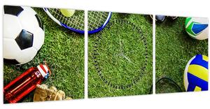 Obraz - Sport (s hodinami) (90x30 cm)
