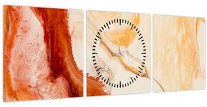 Obraz - Abstraktní malba (s hodinami) (90x30 cm)