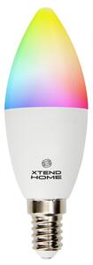 Xtend Home smart LED žárovka, E14, RGB+W, 4.8W, 450lm, barevná, stmívatelná, WiFi, Tuya XTH-LED-E1448T