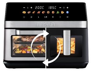 TESLA AirCook DualZone Q787 XXL Deluxe - multifunkční duální digitální horkovzdušná fritéza 8595689807610