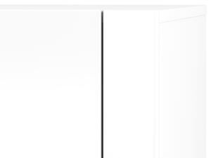 Dvoudveřová šatní skříň GILDA - šířka 92 cm, lesklá bílá