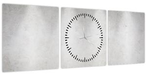 Obraz - Betonová zeď se světly (s hodinami) (90x30 cm)