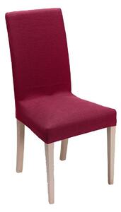 Pružný jednobarevný potah na židli, sedák nebo sedák + opěrka bordó sedák