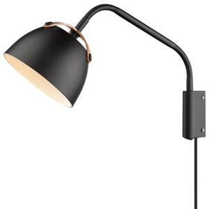 HALO DESIGN Nástěnná variabilní lampička Oslo v kombinaci kovu a dřeva - černá - 734948
