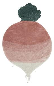 Růžový pratelný ručně tkaný bavlněný dětský koberec 100x150 cm Ramona the Radish – Lorena Canals