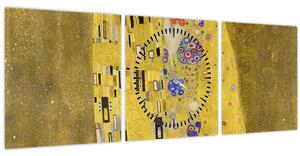 Obraz - Polibek (s hodinami) (90x30 cm)