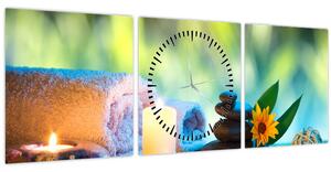 Obraz - Relaxace (s hodinami) (90x30 cm)
