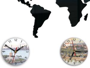 Moderní nástěnné hodiny WORLD MAP (nalepovací hodiny na stěnu)