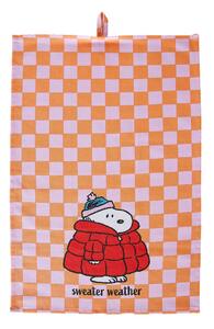 PEANUTS Utěrka "Sweater Weather" - oranžová/růžová