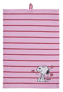 PEANUTS Utěrka "Amour" - růžová/červená