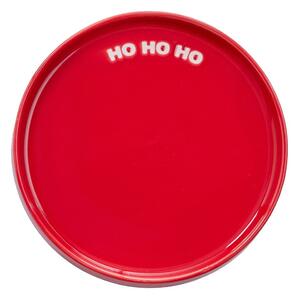 GOOD VIBES Talíř "Ho Ho Ho" 15 cm - červená