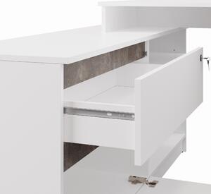 Psací stůl UMAR bílá/beton