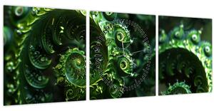 Obraz - Spirály (s hodinami) (90x30 cm)