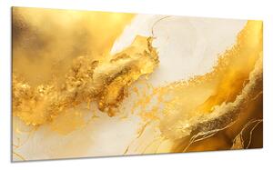 Skleněný obklad na stěnu zlatý mramorový vzor - 30 x 60 cm