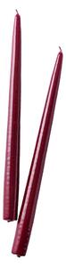 TWIN FLAME Sada svíček 2 ks 31 cm - tm. červená