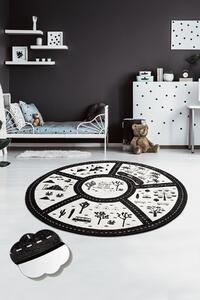 Conceptum Hypnose Kusový koberec Black City, Vícebarevná, 140 cm KRUH