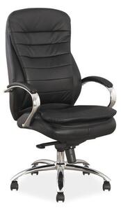 Q-154 Kancelářská židle, Černá ekokůže