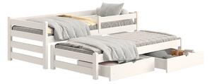 Dětská postel Alis DPV 001 90x200 výsuvná - bílá