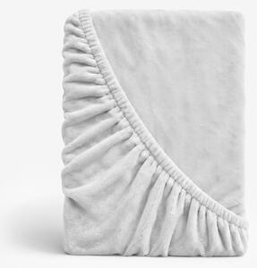 Goldea mikroplyšové elastické prostěradlo deluxe - světle šedé 90 x 200 cm