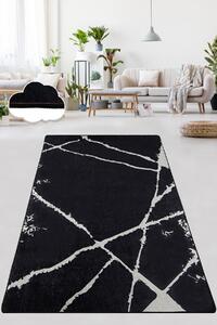 Conceptum Hypnose Kusový koberec Broken Black, Černá, Bílá, 120 x 180 cm