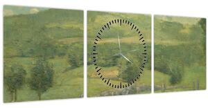 Obraz - Julian Alden Weir, Obweebetuck, reprodukce (s hodinami) (90x30 cm)