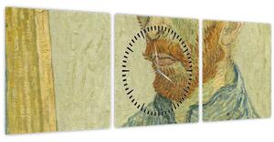 Obraz - Portrait of Vincent van Gogh, reprodukce (s hodinami) (90x30 cm)
