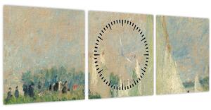 Obraz - Auguste Renoir, Regatta at Argenteuil, reprodukce (s hodinami) (90x30 cm)
