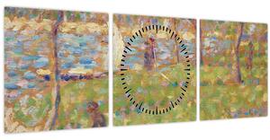 Obraz - Georges Seurat, Study for "La Grande Jatte", reprodukce (s hodinami) (90x30 cm)