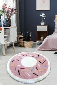 Conceptum Hypnose Kusový koberec Donut Pink, Vícebarevná, 90 x 90 cm