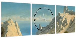 Obraz - Georg Emil Libert, View of Sommerspiret, the Cliffs of Møn, reprodukce (s hodinami) (90x30 cm)