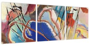 Obraz - Vasily Kandinsky, Improvisation No. 30 (Cannons), reprodukce (s hodinami) (90x30 cm)