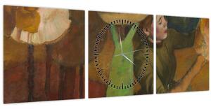 Obraz - Edgar Degas, The Millinery Shop, reprodukce (s hodinami) (90x30 cm)