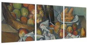 Obraz - Paul Cezanne, The Basket of Apples, reprodukce (s hodinami) (90x30 cm)