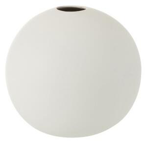 Bílá keramická kulatá váza Matt White M - 18*18*17 cm